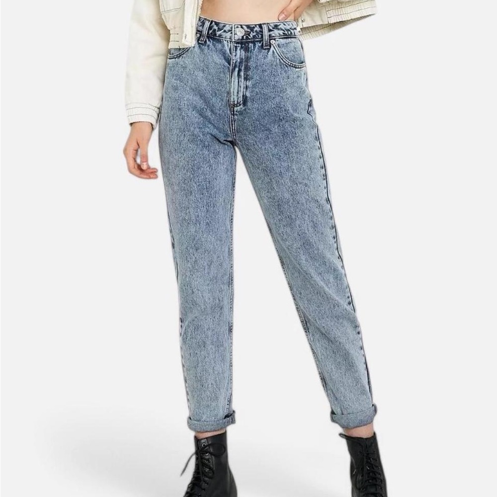 URBAN OUTFITTERS BDG Acid Wash Light Blue Mom Jeans 27 NWT